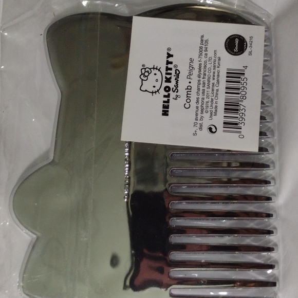 HELLO KITTY 😸🐈Large Silver Comb NWT - Picture 3 of 8